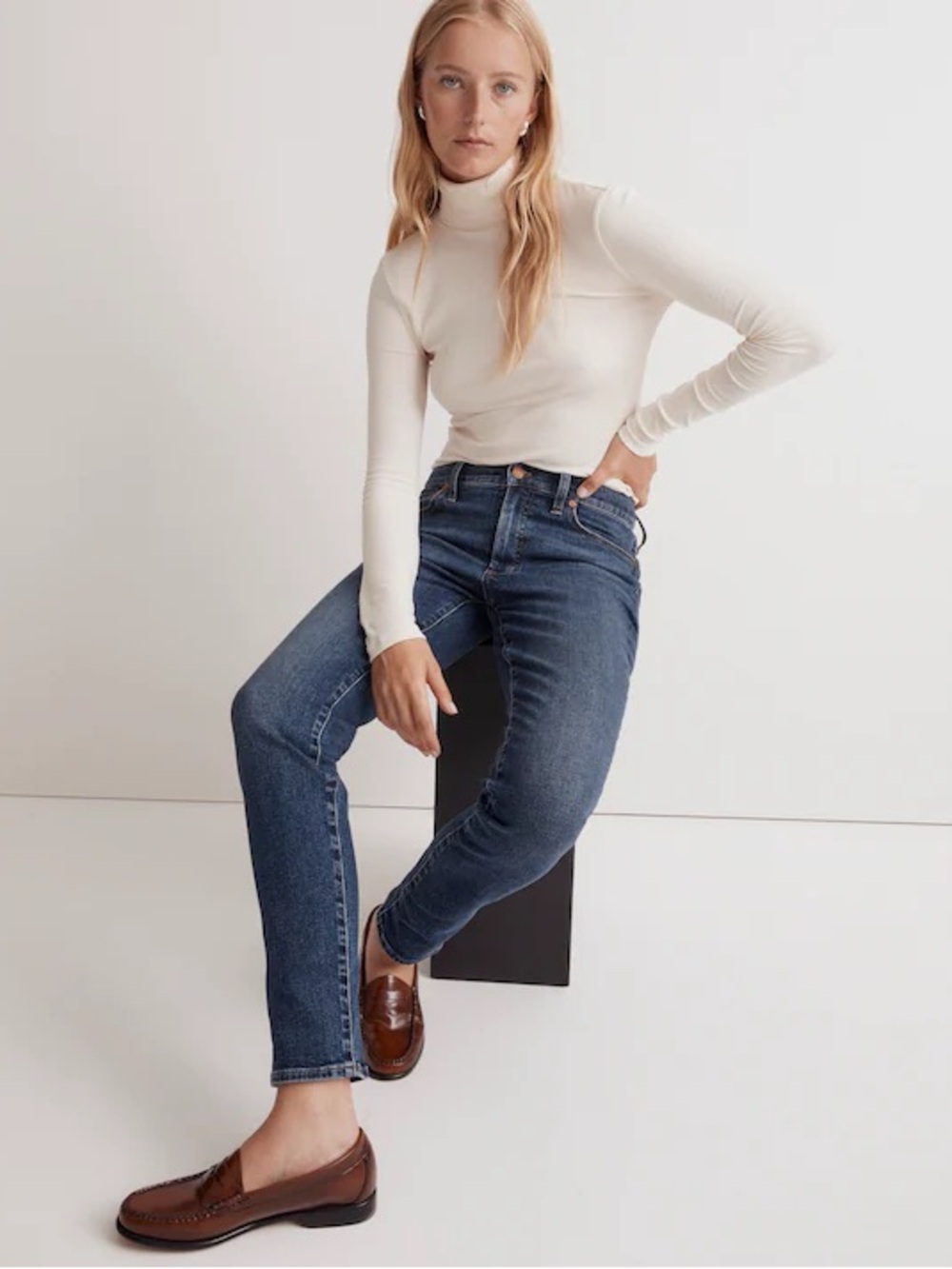 Madewell The Mid-Rise Perfect Vintage Jeans Deming Wash Size 27